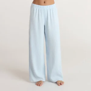 Pantalon de Pyjama Crinkle - Bleu