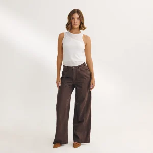 Jean Large à Taille Basse - Expresso