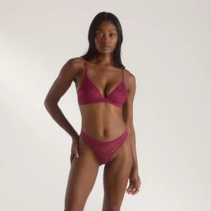Brassière Lace Triangle - Bordeaux