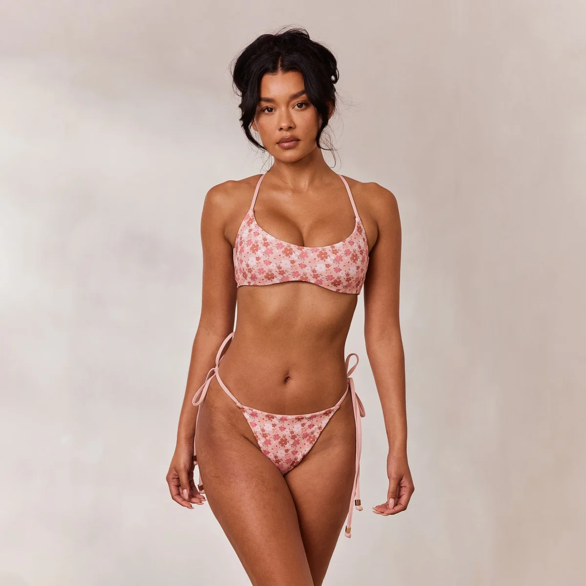 Brassière Haut de Bikini Réversible - Rose/Floral – Image 2
