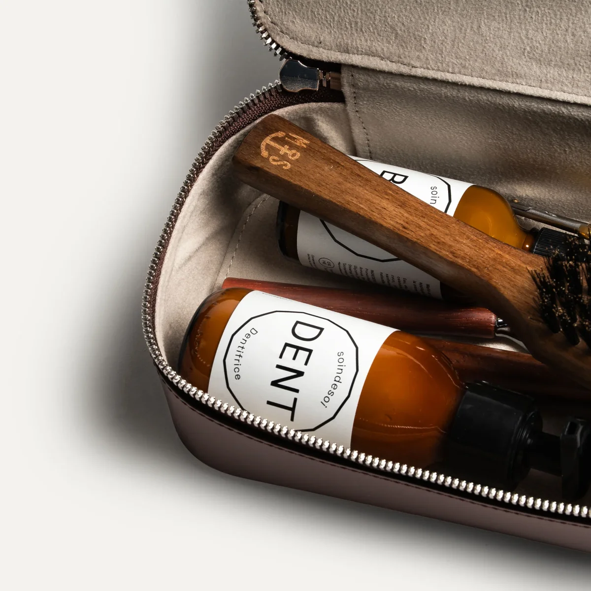 Trousse de toilette cuir ~ GINA II - MARRON – Image 9