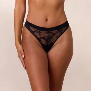 String Lace Triangle - Noir