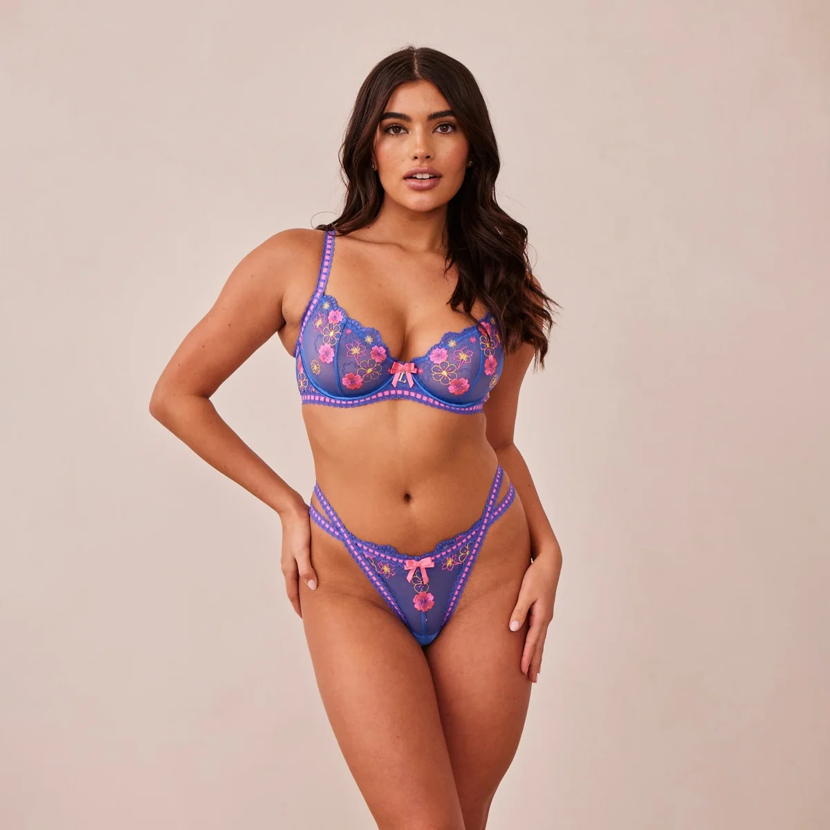 Neon Balcony Soutien-Gorge - Bleu – Image 2