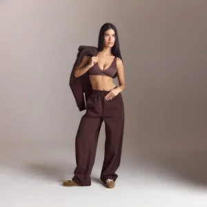 Jogging à Jambe Droite Lounge Living - Chocolat