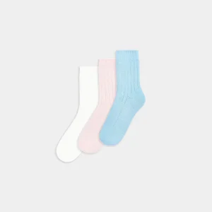 Chaussettes Côtelées (Lot de 3) - Multicolore