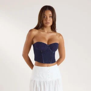 Top Corset en Jean - Indigo