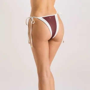 Culotte de Bikini à Nouer Monaco  - Prune