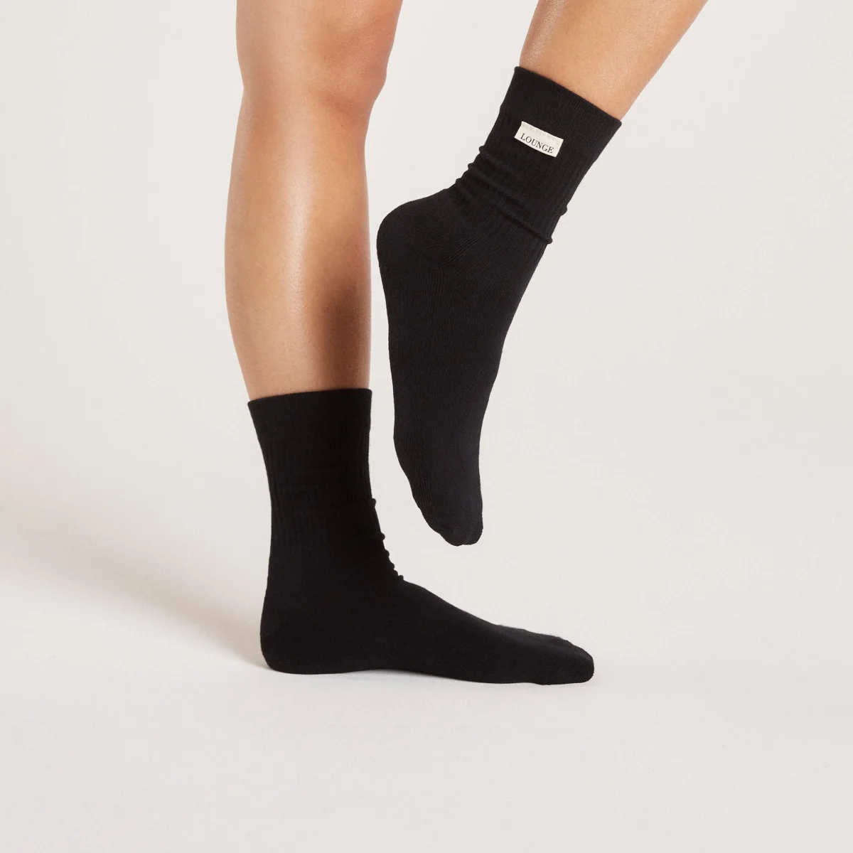 Chaussettes Logo Crew (Pack de 2) - Noir