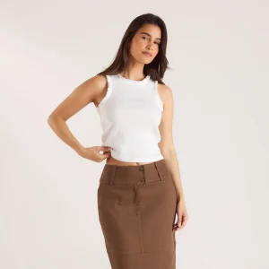 Débardeur à Franges - Blanc