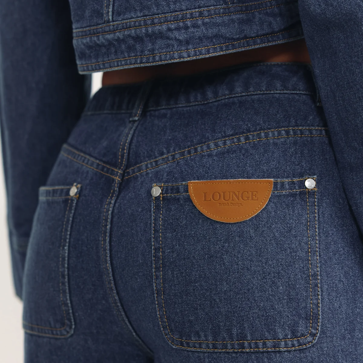 Jean Large Taille Haute - Bleu – Image 3