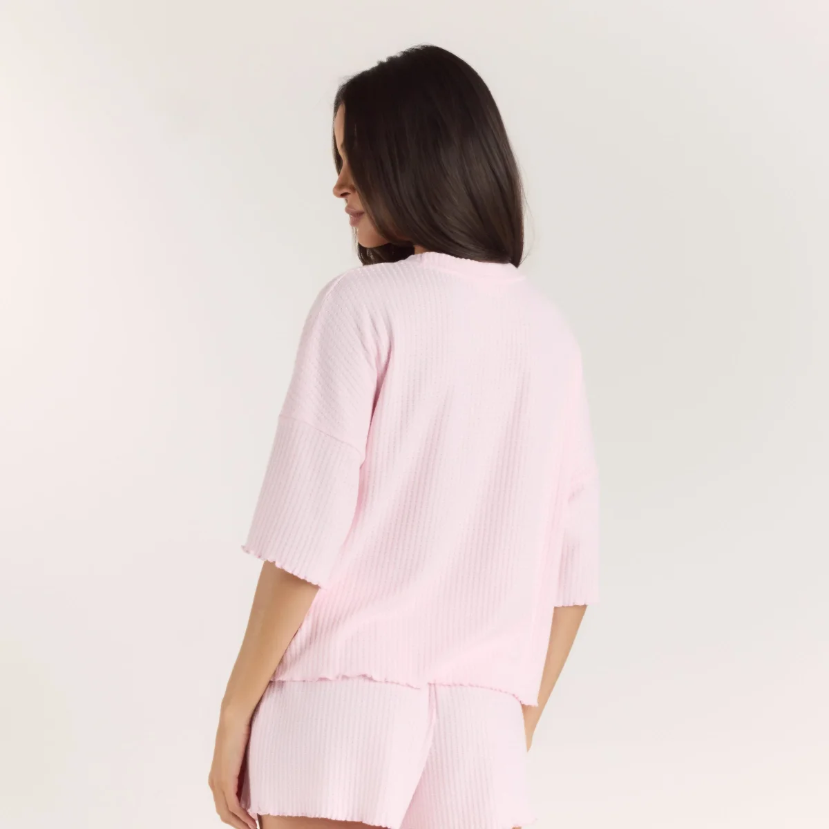 Haut de Pyjama Soft Waffle - Rose – Image 3