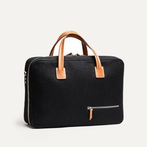 CONALLY | Toile Noire et cuir cognac - Prototype #25