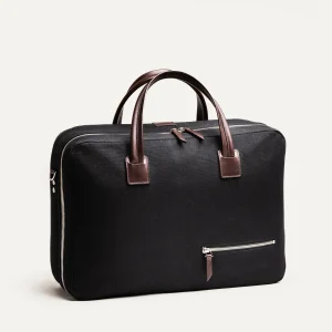 CONALLY | Toile Noire et cuir marron - Prototype #28