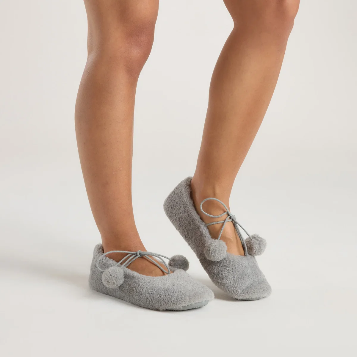 Pantoufle Ballerine Poppy - Gris – Image 3