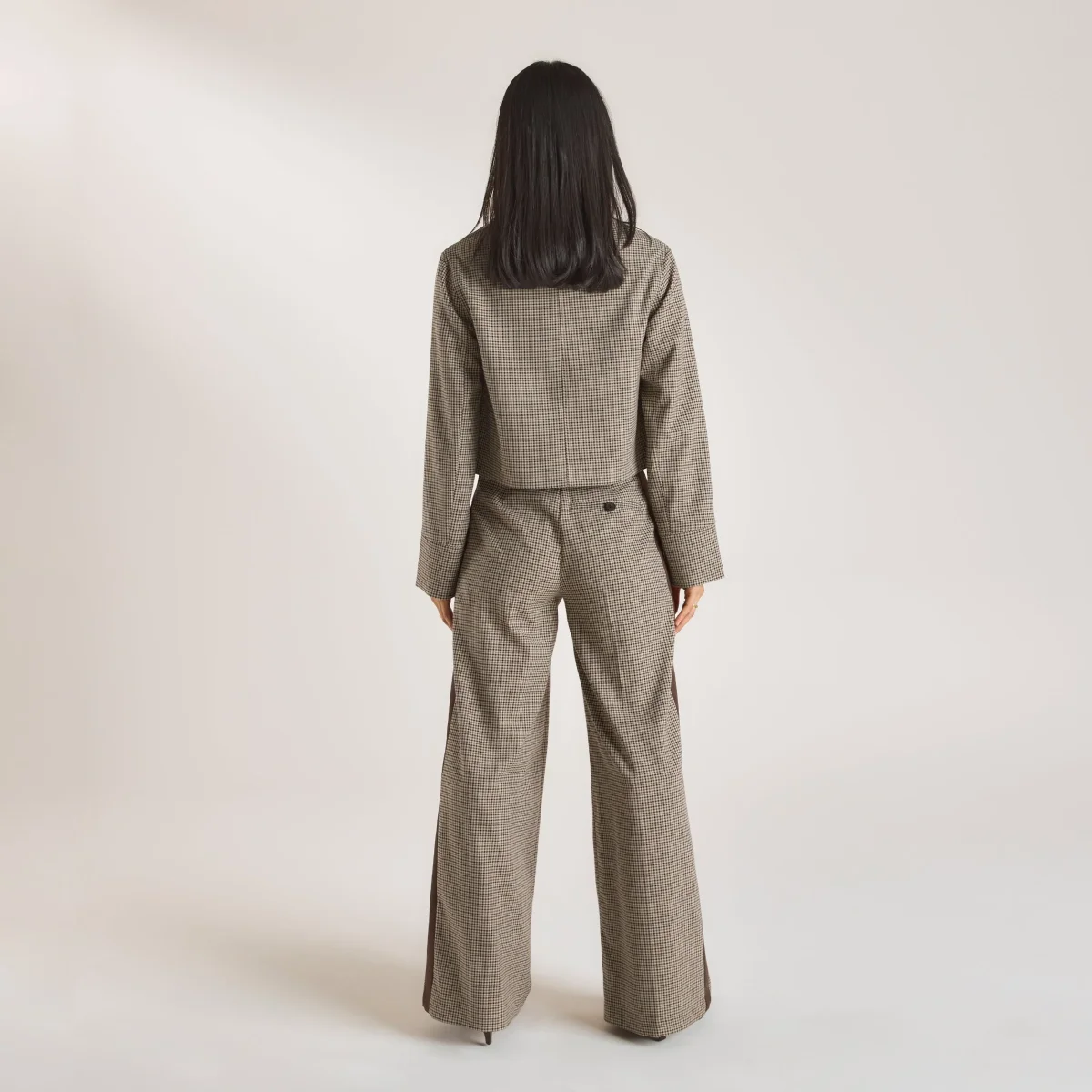 Veste Pied-de-Poule - Marron – Image 4