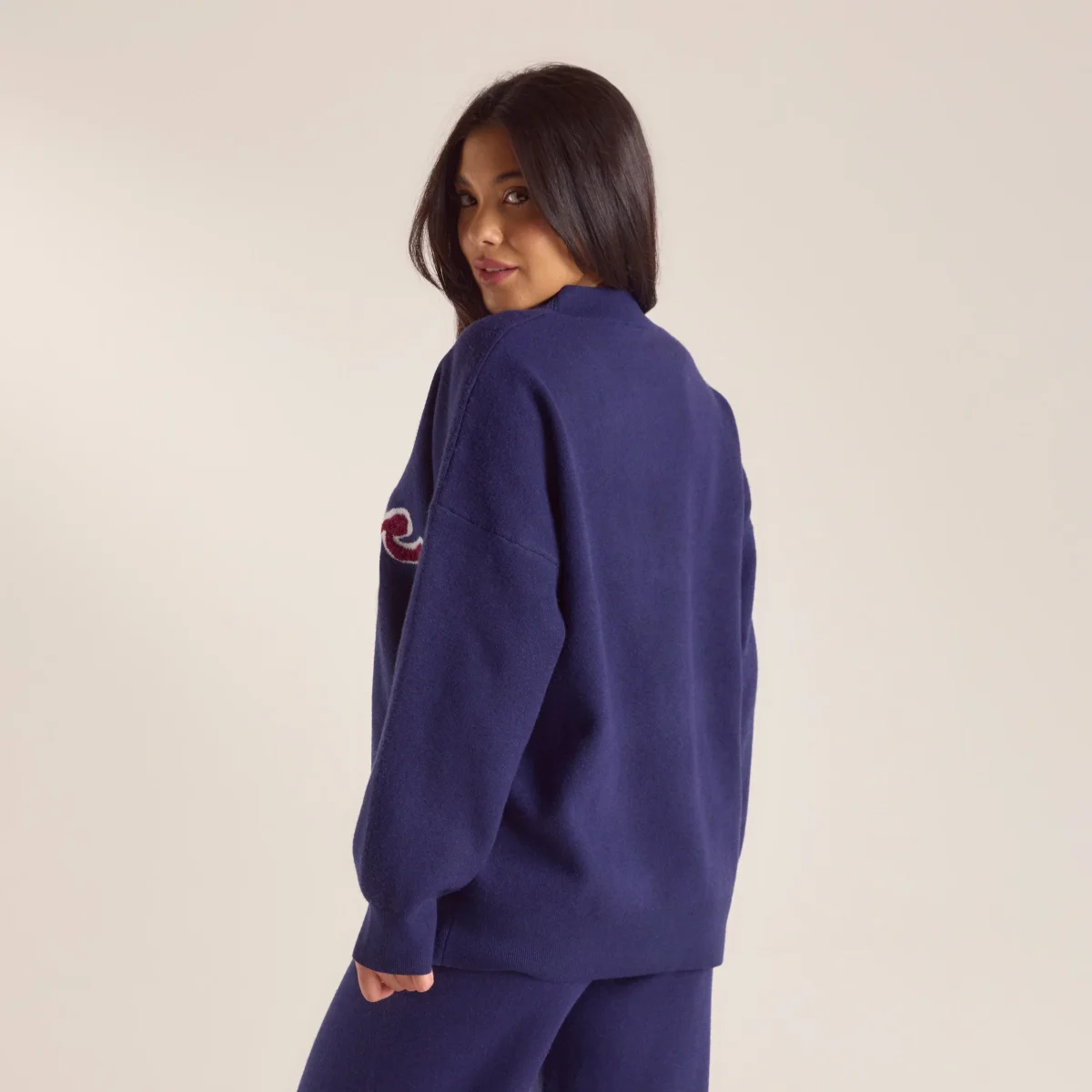 Pull en Maille avec Logo - Bleu Marine – Image 3