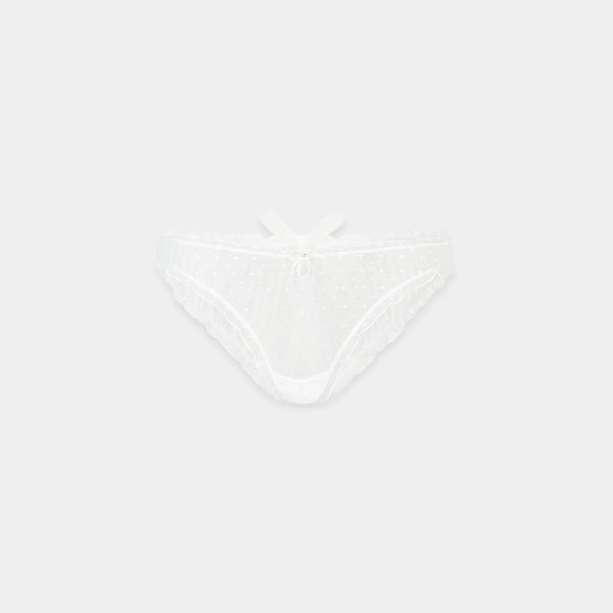 Culotte Brésilienne à Pois - Blanc – Image 7