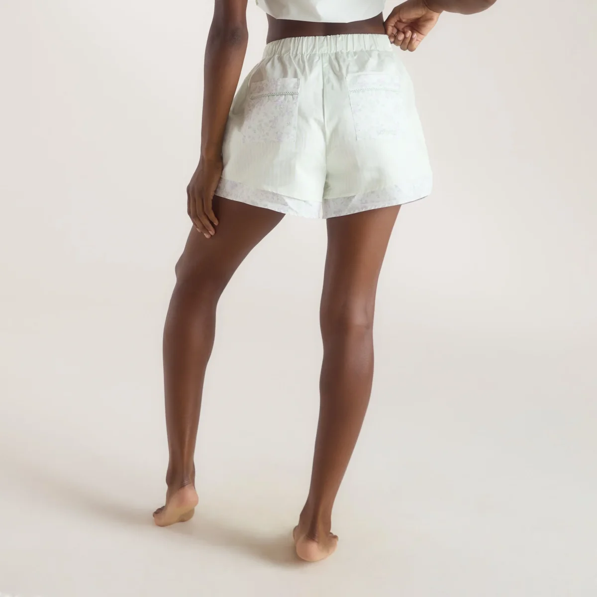 Short de Pyjama Bloom & Stripe - Sauge – Image 3
