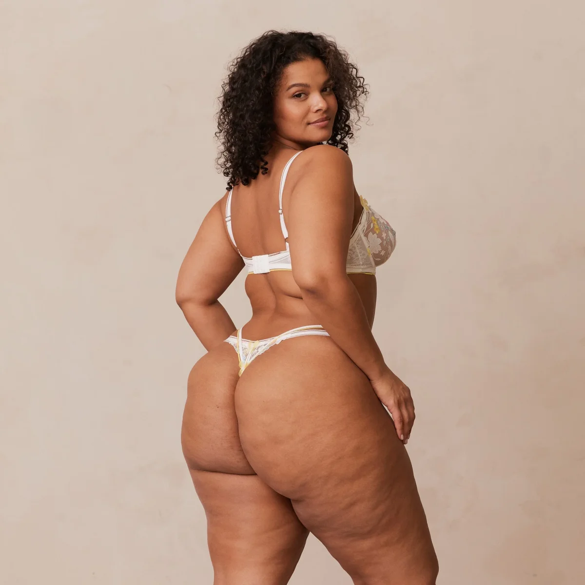 Fleur Balcony Soutien-Gorge - Blanc et Jaune – Image 9