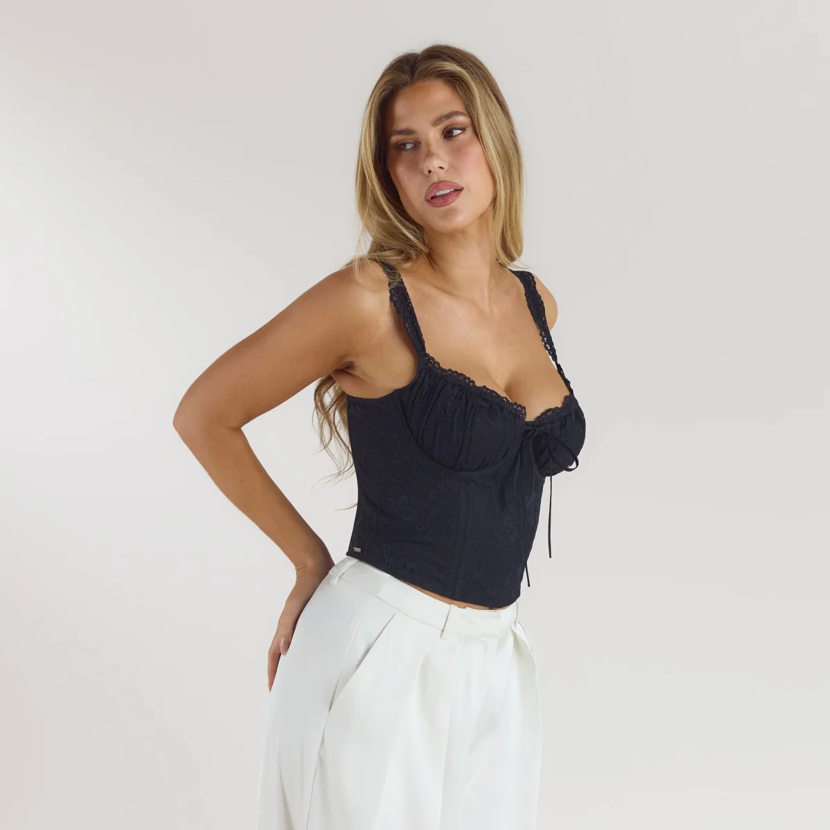 Top Corset Blossom - Noir – Image 4