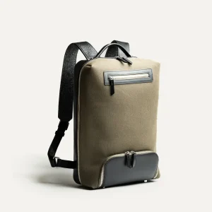 RUBENS | Toile kaki & cuir noir - Prototype #32