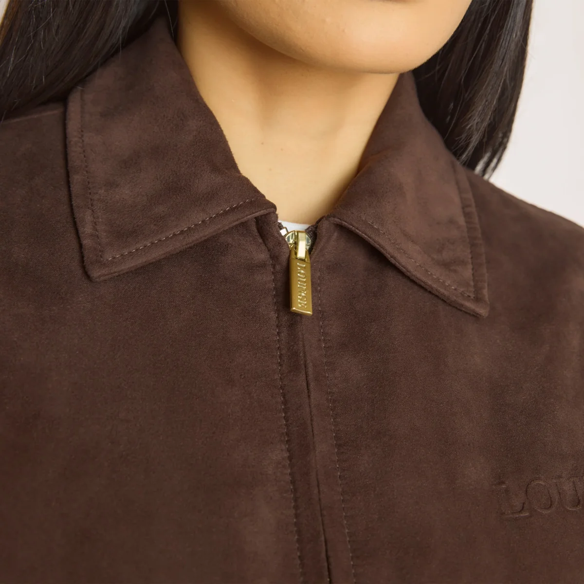 Veste en Suédine - Chocolat – Image 5