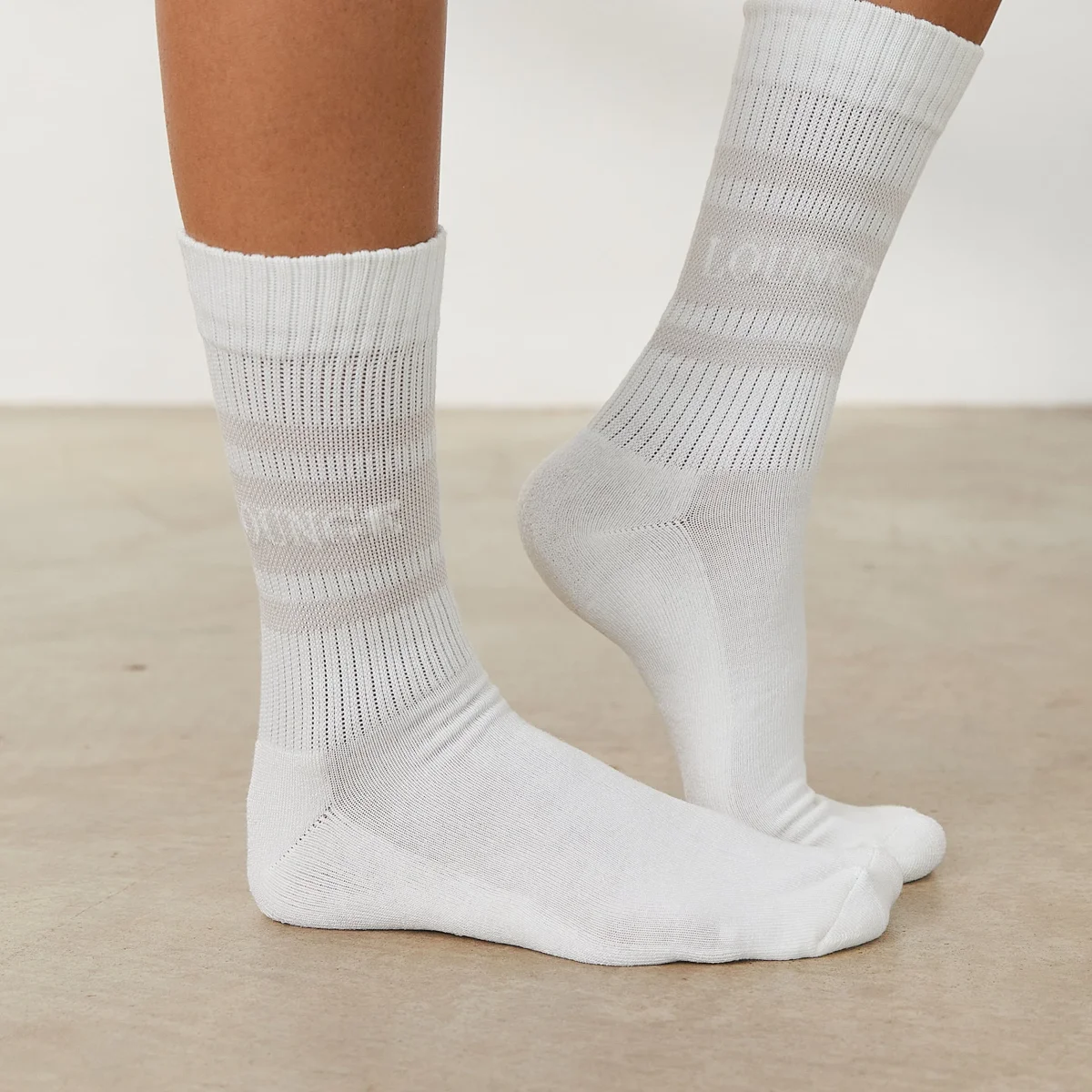 Essential Chaussettes (pack de 2) - Crème – Image 4
