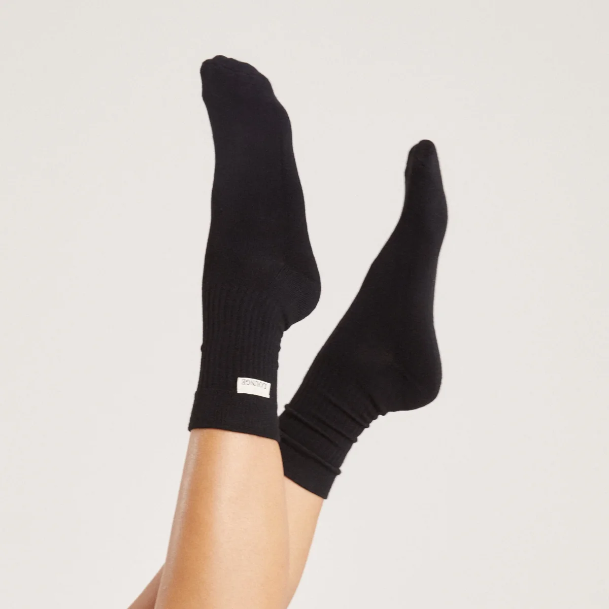 Chaussettes Logo Crew (Pack de 2) - Noir – Image 4