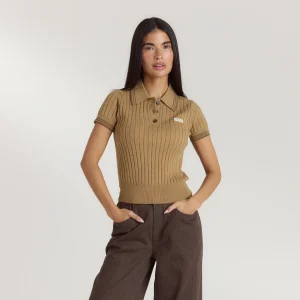 Polo en Maille - Beige