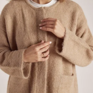 Veste en Mélange d’Alpaga - Brun clair