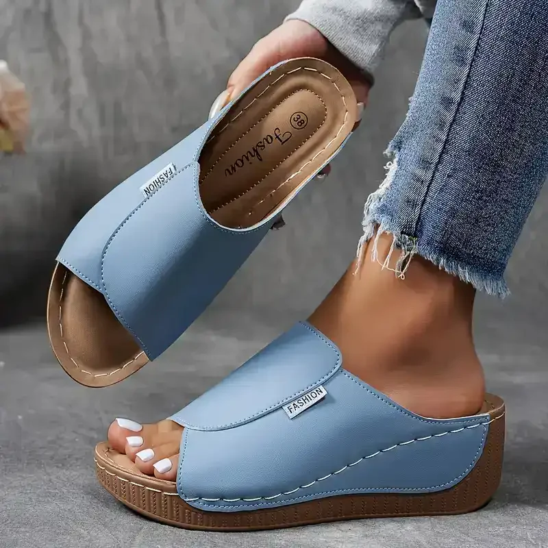 Marchéa | Mules Compensées en Cuir Respirant – Image 8