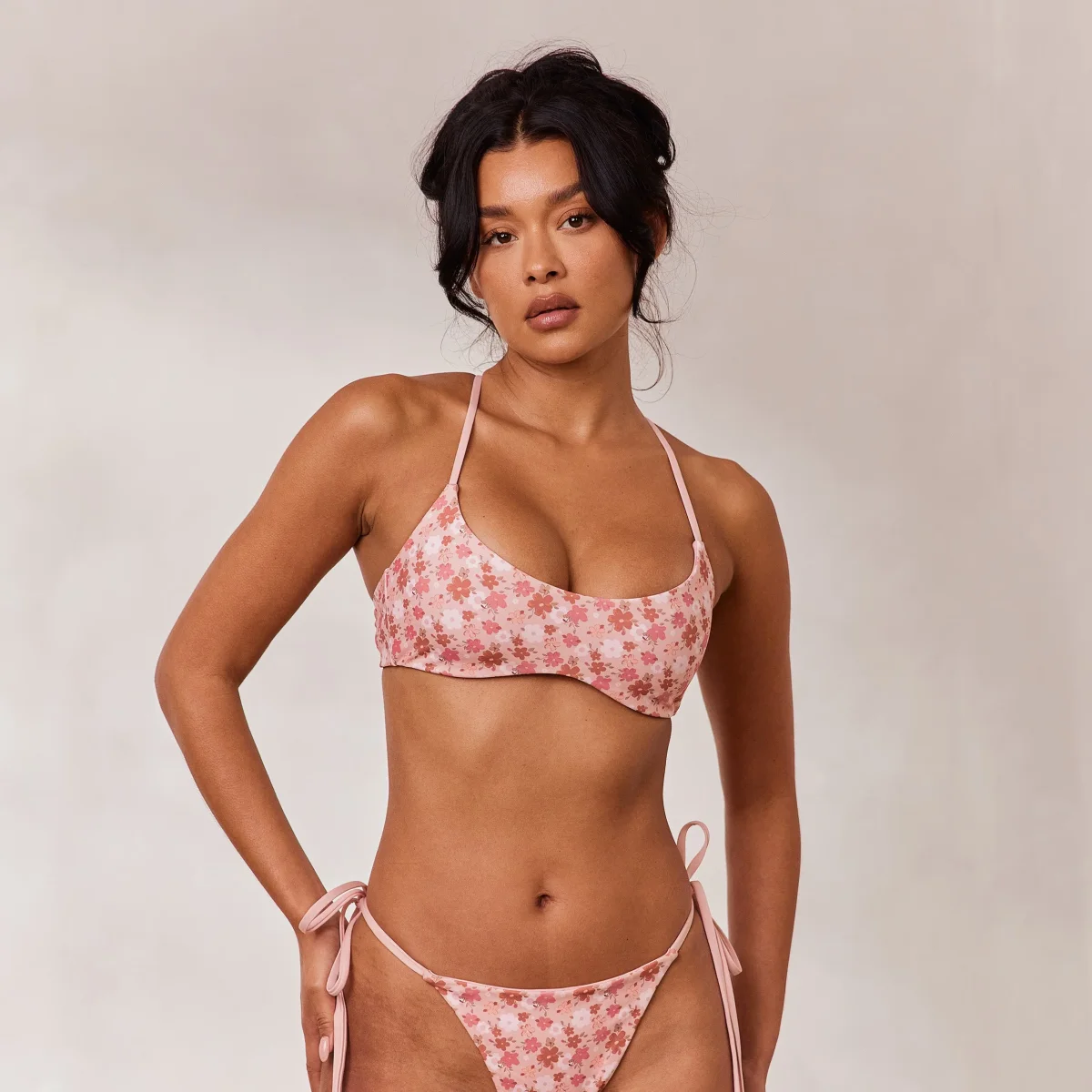 Brassière Haut de Bikini Réversible - Rose/Floral – Image 5