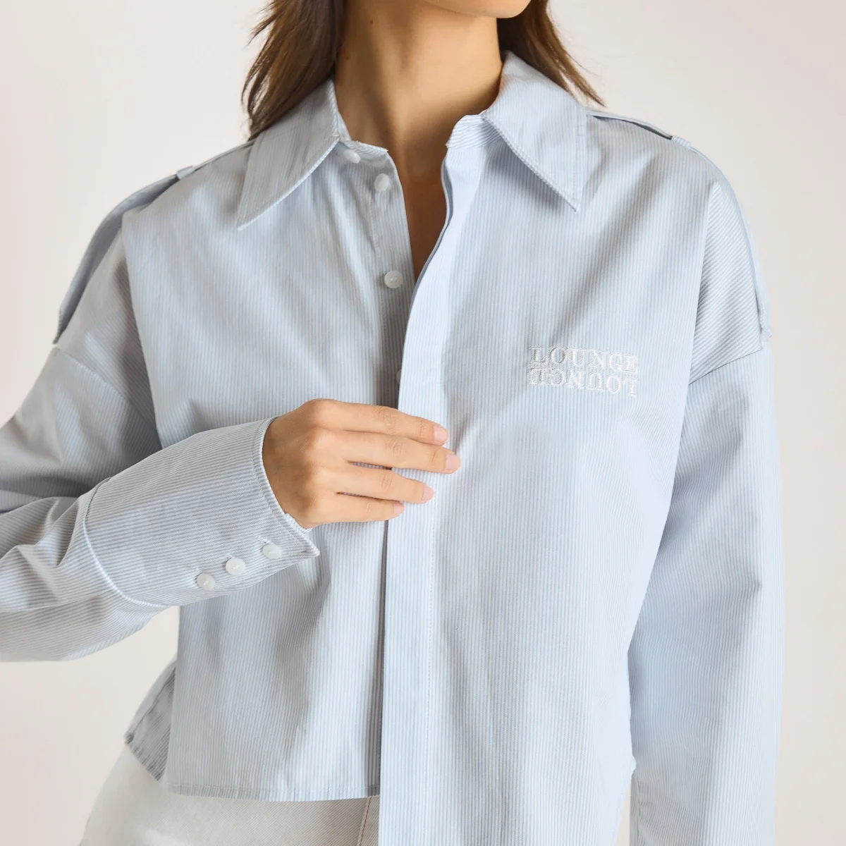 Chemise Asymétrique - Rayures Bleues