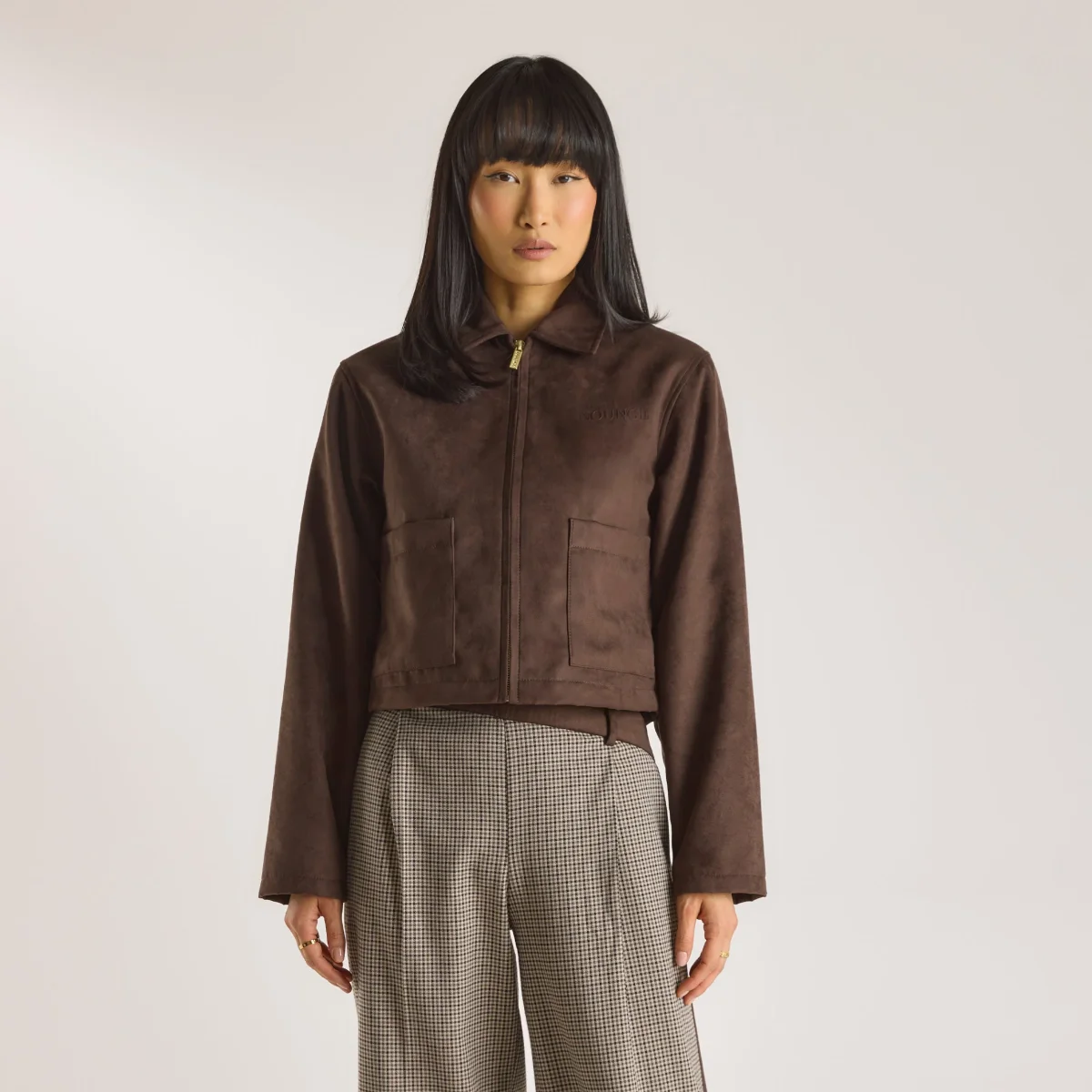 Veste en Suédine - Chocolat – Image 6