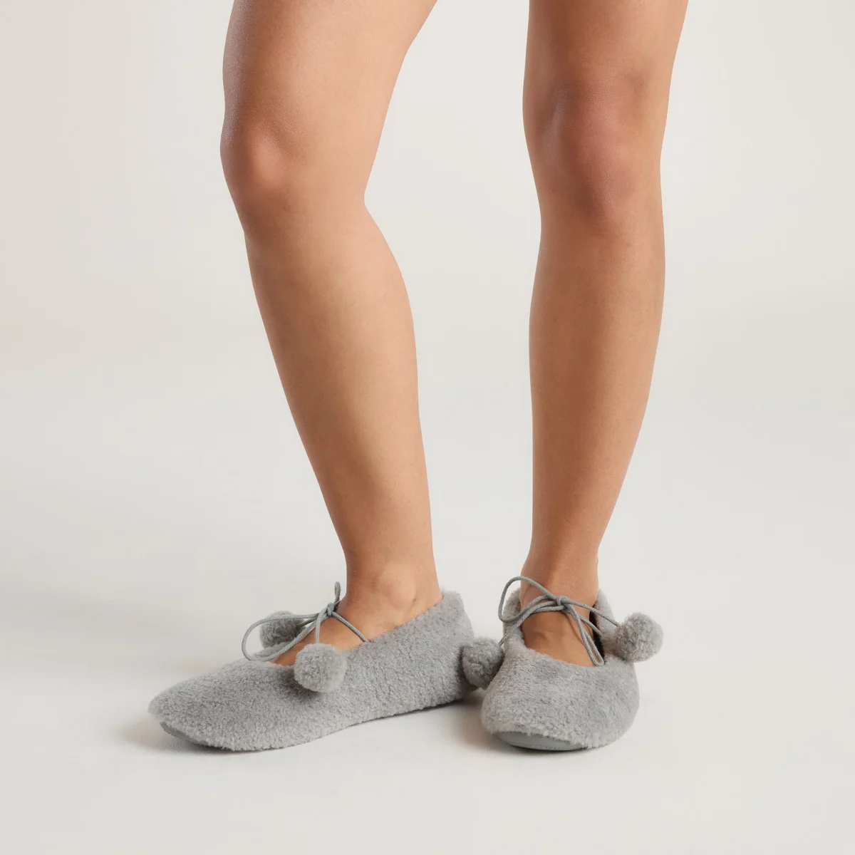 Pantoufle Ballerine Poppy - Gris – Image 5