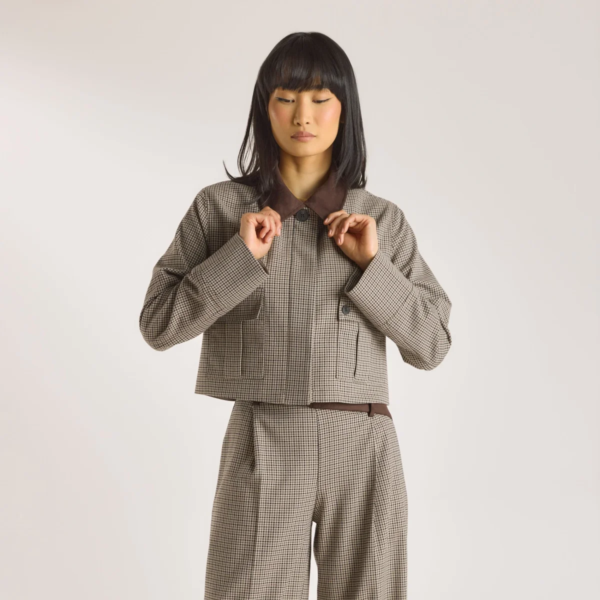 Veste Pied-de-Poule - Marron – Image 5