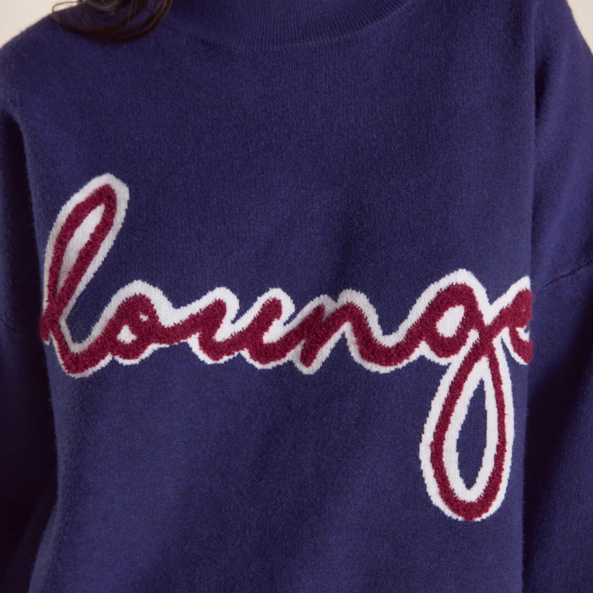 Pull en Maille avec Logo - Bleu Marine – Image 5