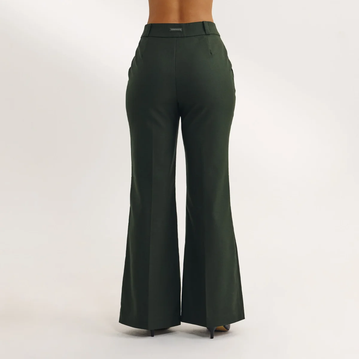 Pantalon Évasé - Vert Foncé – Image 6