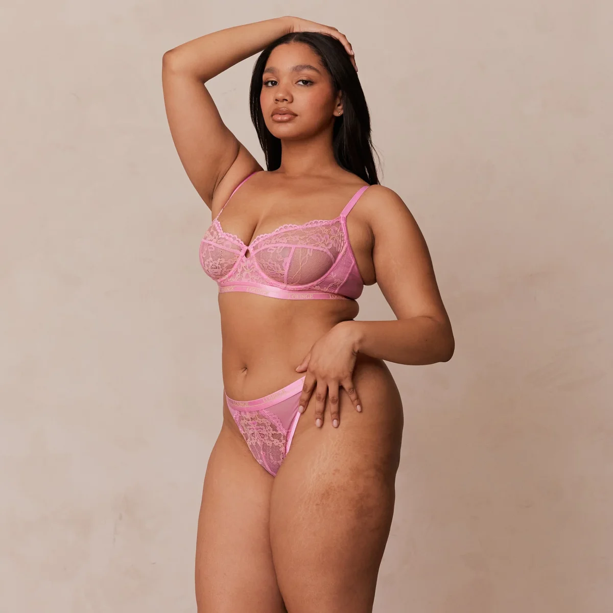 Bicolore Blossom Balcony Soutien-gorge - Rose – Image 6