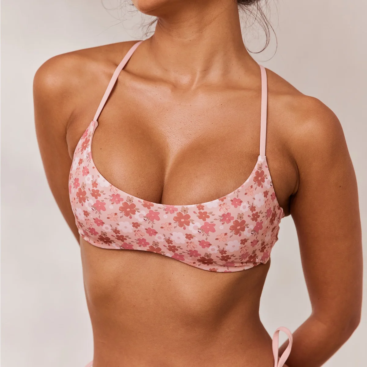Brassière Haut de Bikini Réversible - Rose/Floral – Image 7