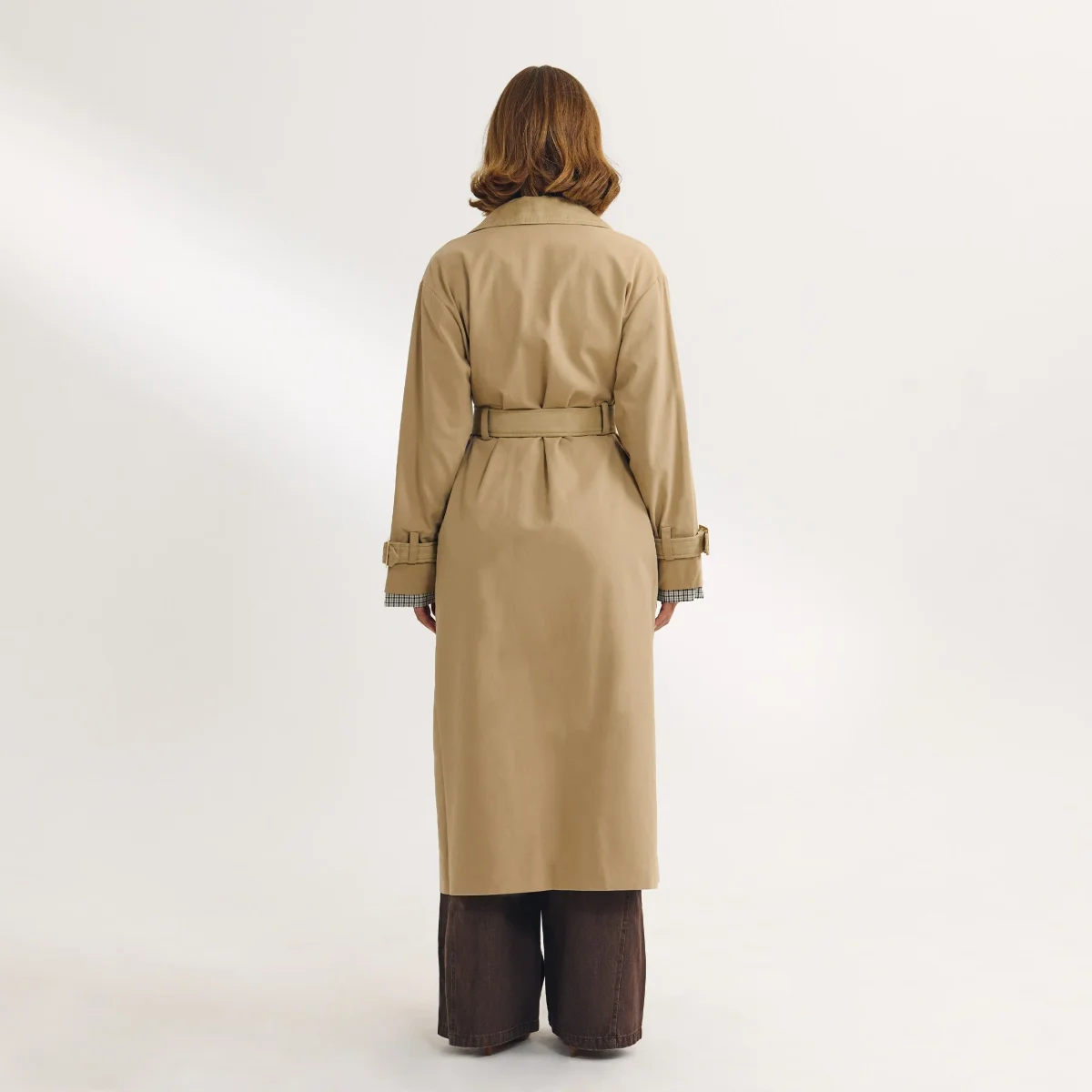 Trench avec Finitions en Daim - Sable – Image 7