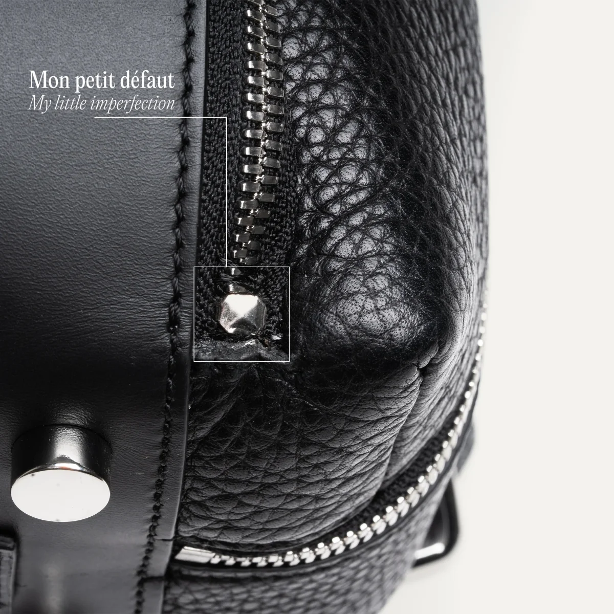 GIANI | Cuir grainé Noir - Imparfait #63 – Image 3