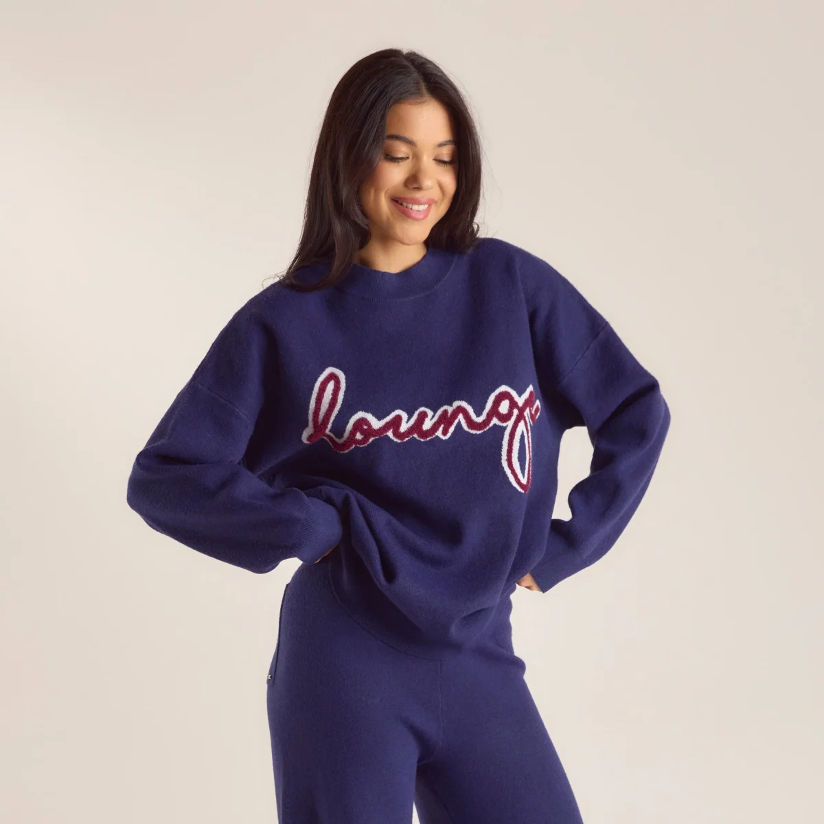 Pull en Maille avec Logo - Bleu Marine – Image 7