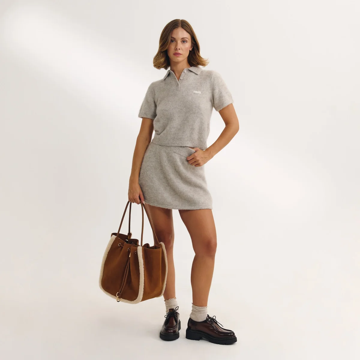 Jupe Tricotée - Vison – Image 8