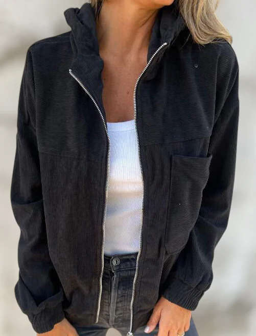 Veste Zippée Légère en Velours Côtelé – Image 6