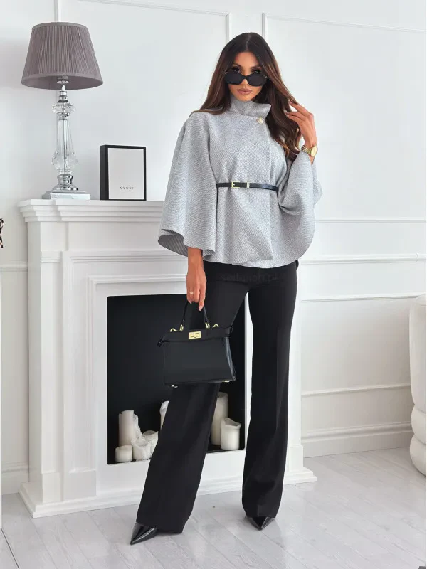 Poncho Mila Ceinturé | Modernité - Charme – Image 6