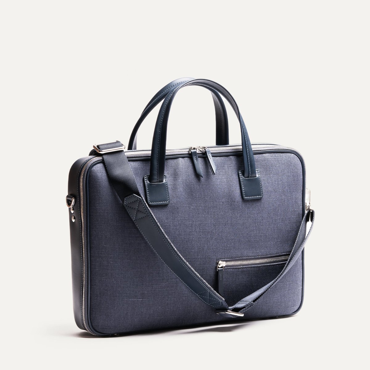 DIEGO | Toile & cuir marine – Image 2