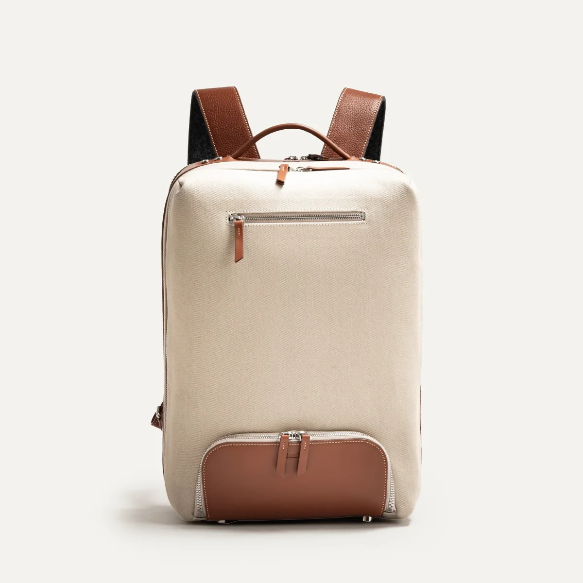 ANTOINE | Toile Sable & cuir cognac – Image 5