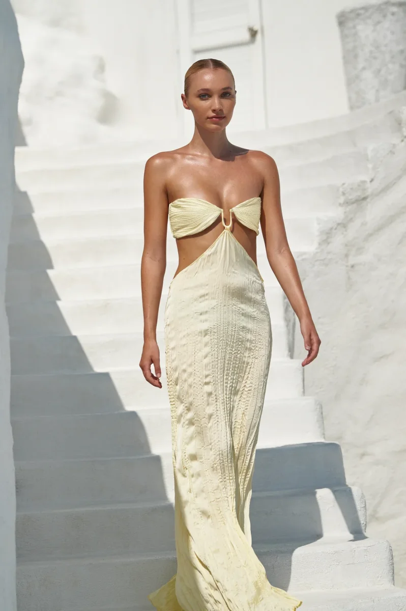 Robe longue en satin Voila – Image 2