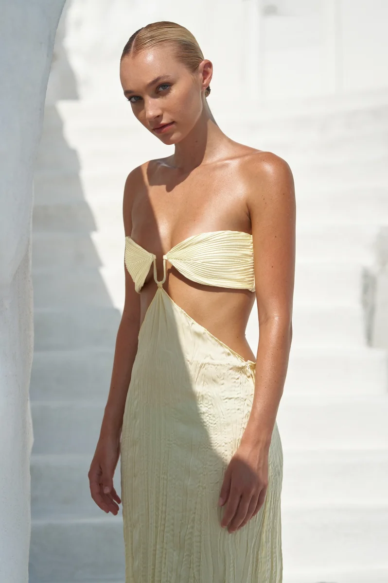 Robe longue en satin Voila – Image 3